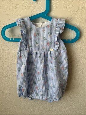 Tartine Et Chocolat Gingham Romper 6M